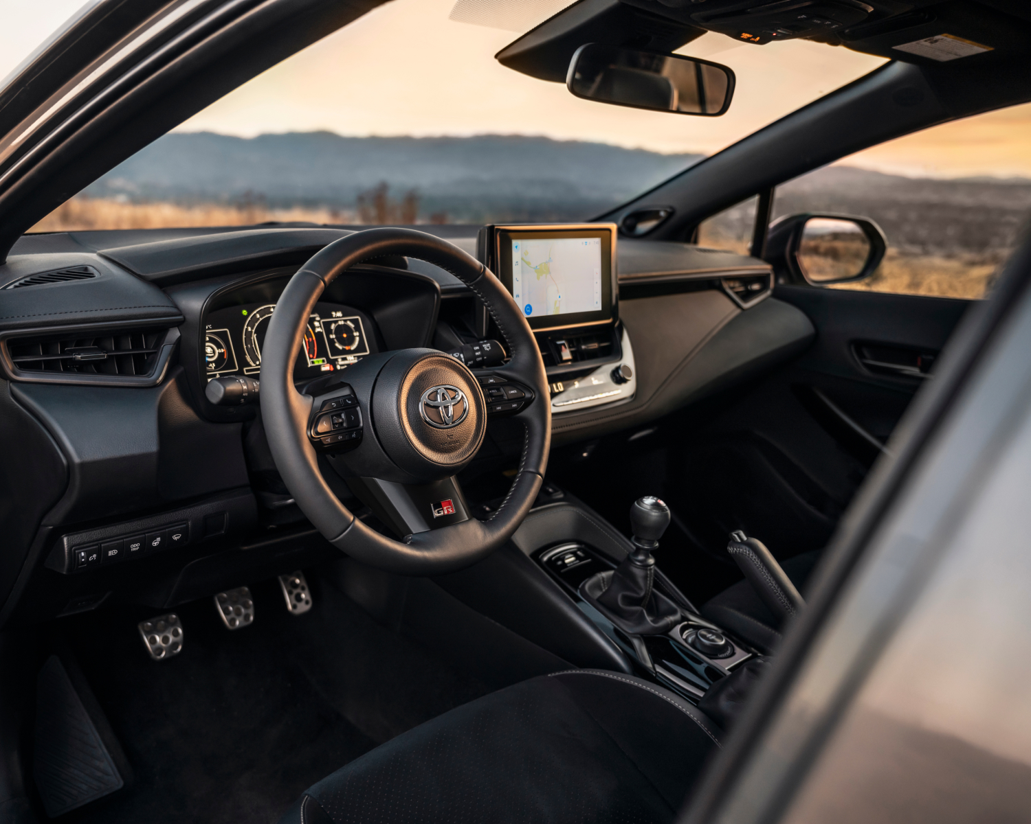 Toyota 2025 gr corolla core interior black steering wheel dashboard l